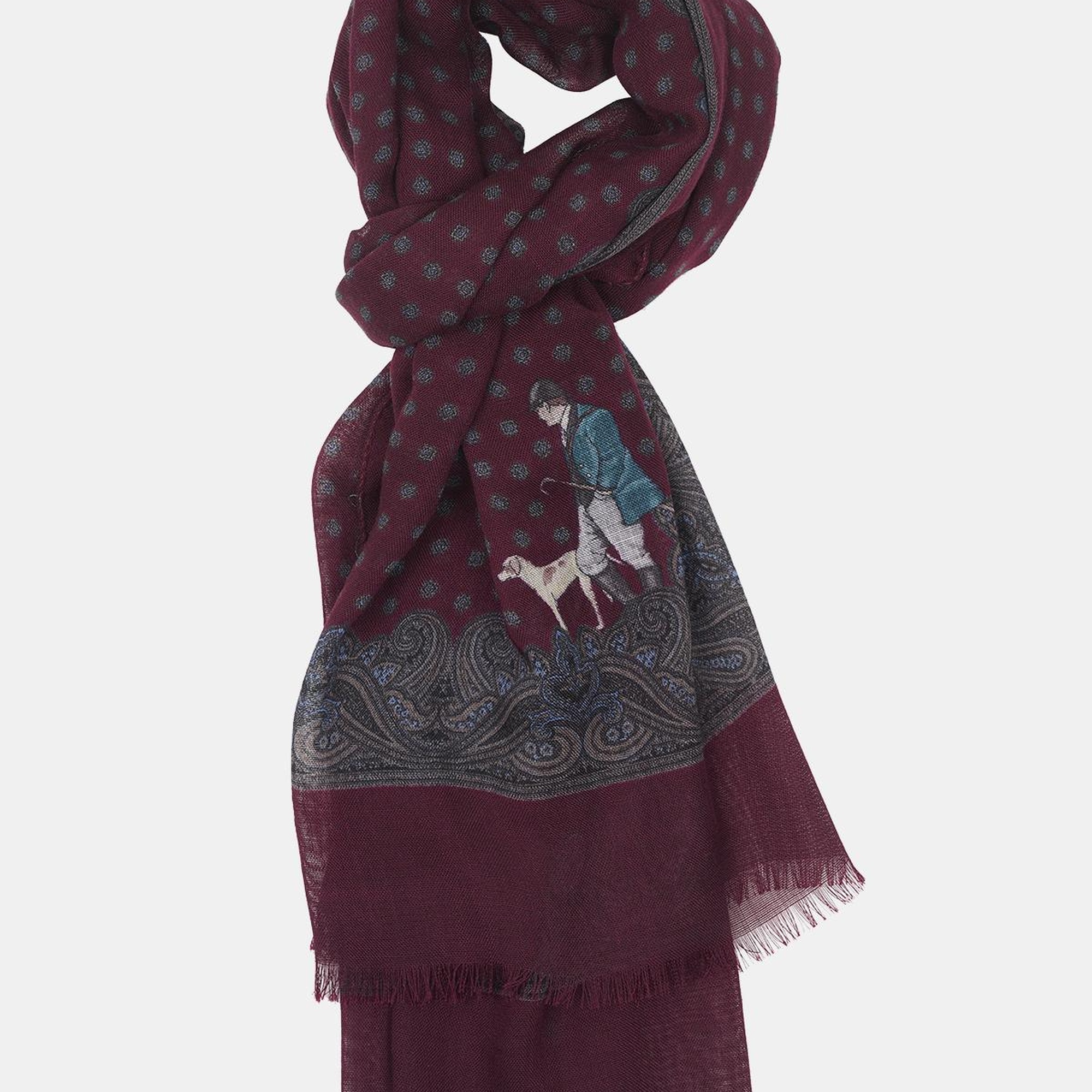 Erkek Yeşil Yün Kaşkol