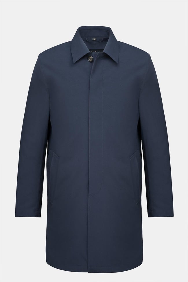  Erkek Lacivert Su Geçirmez Trençkot