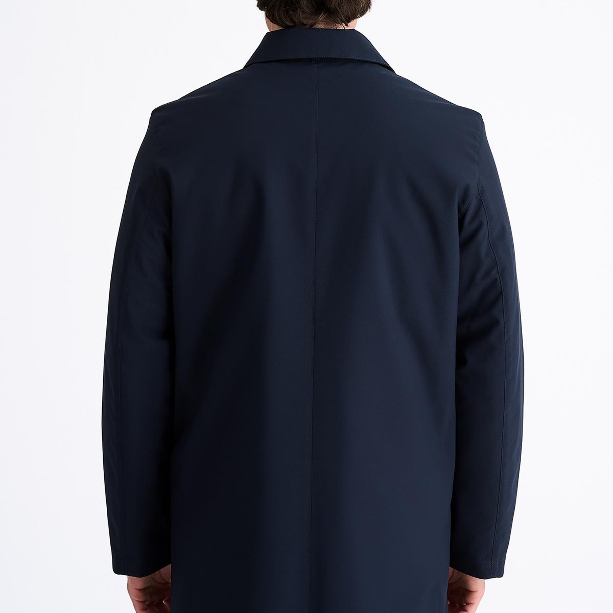 Erkek Lacivert Su Geçirmez Trençkot