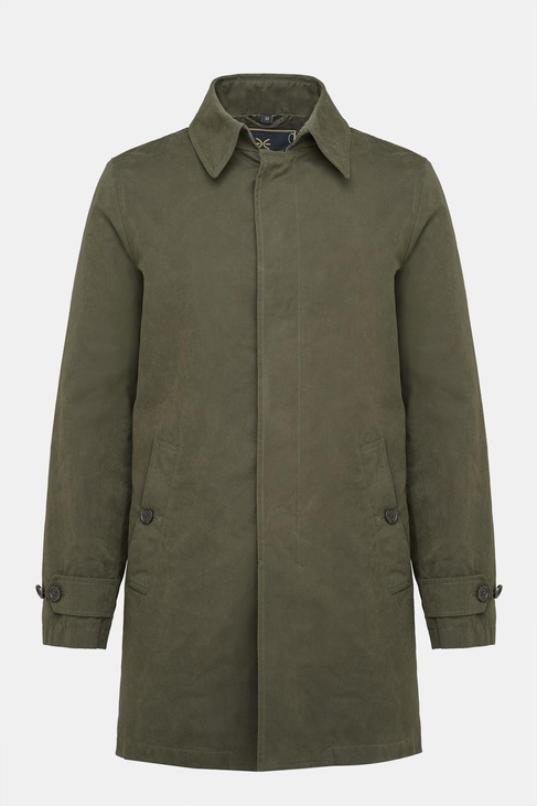  Erkek Koyu Yeşil Su Geçirmez Trençkot