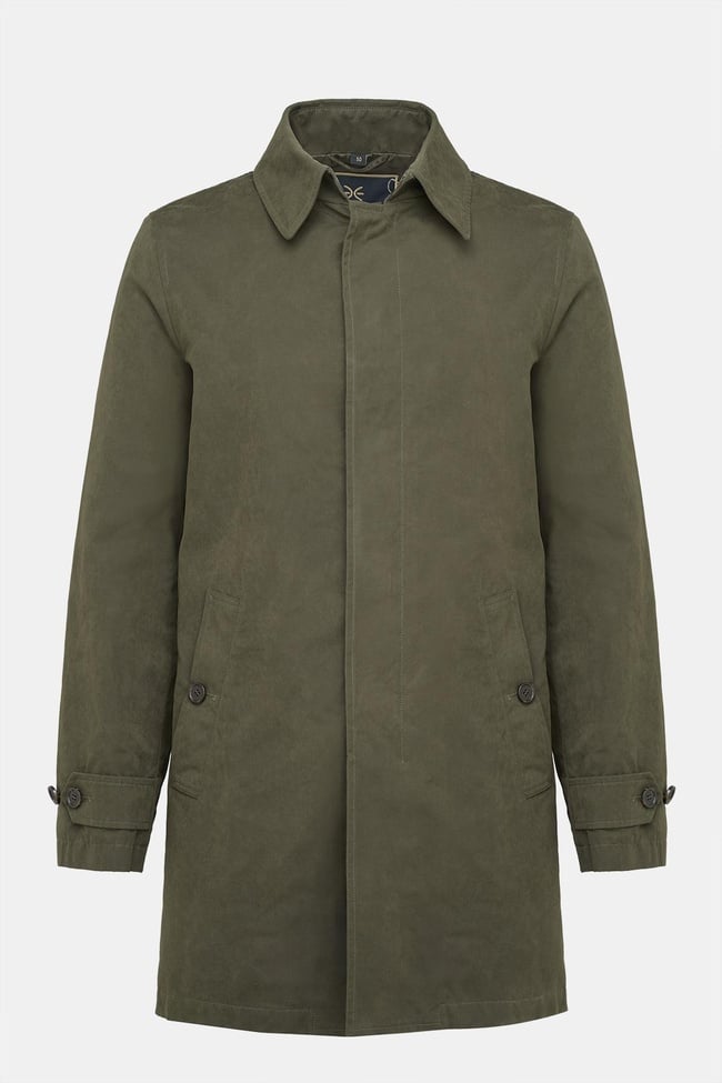  Erkek Koyu Yeşil Su Geçirmez Trençkot