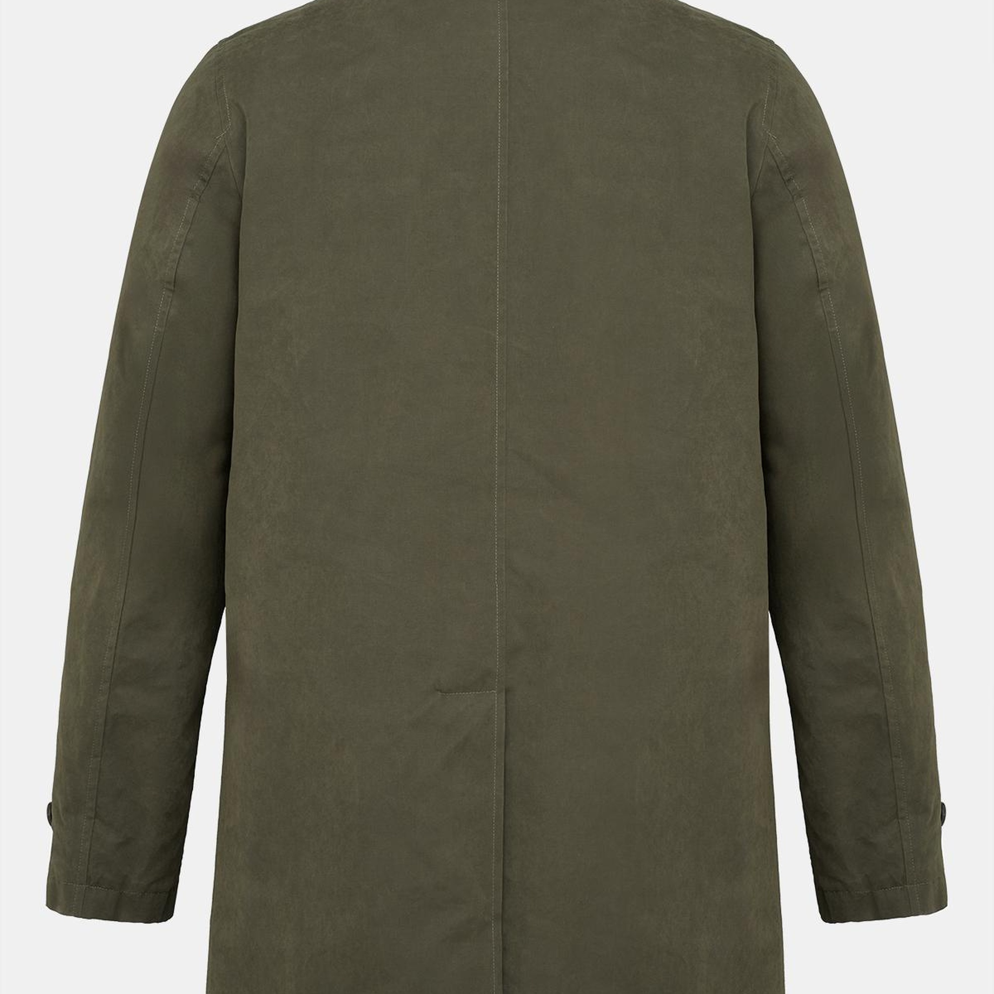 Erkek Koyu Yeşil Su Geçirmez Trençkot