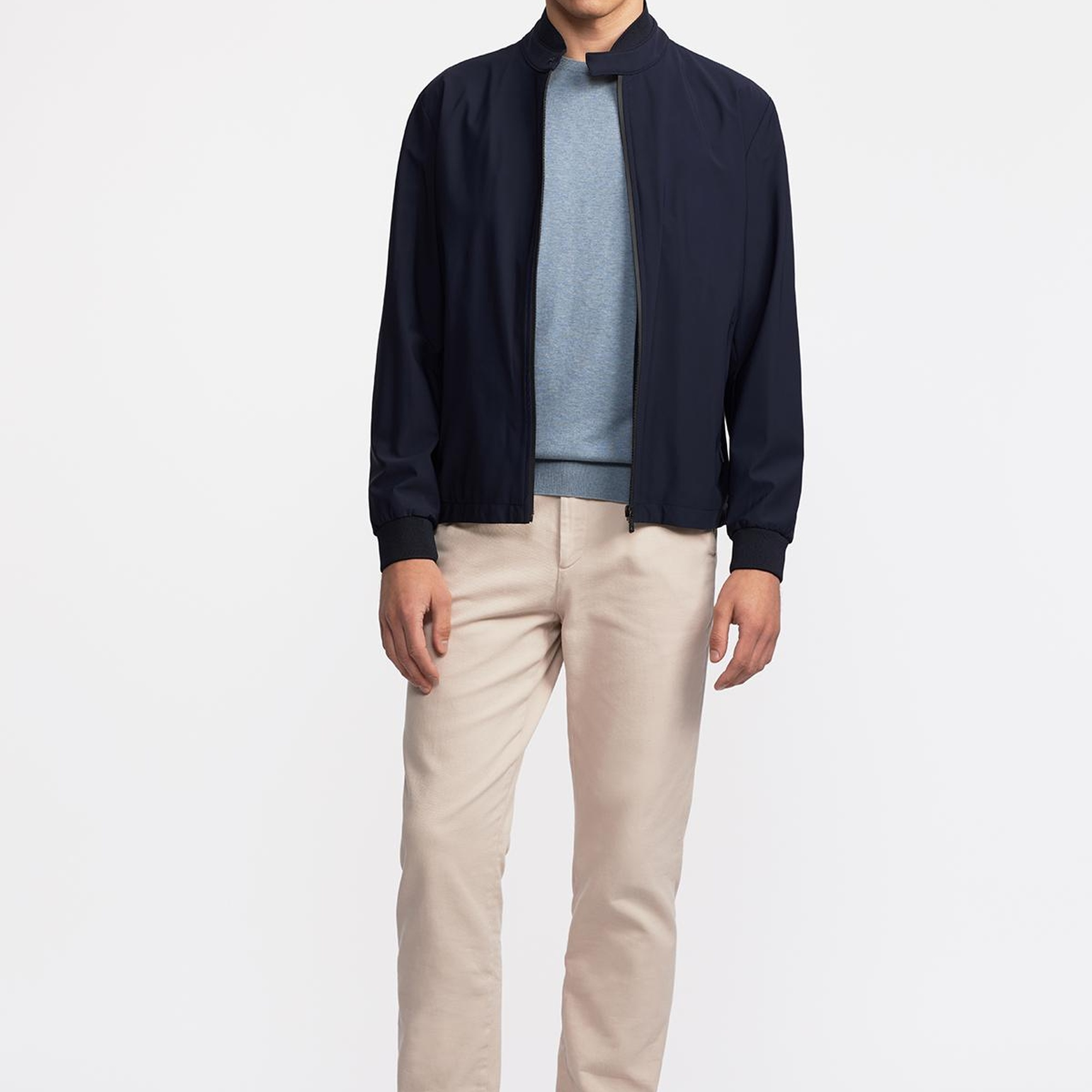 Erkek Lacivert Bomber Ceket