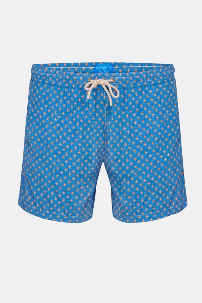  Erkek Turuncu Desenli Mayo Şort