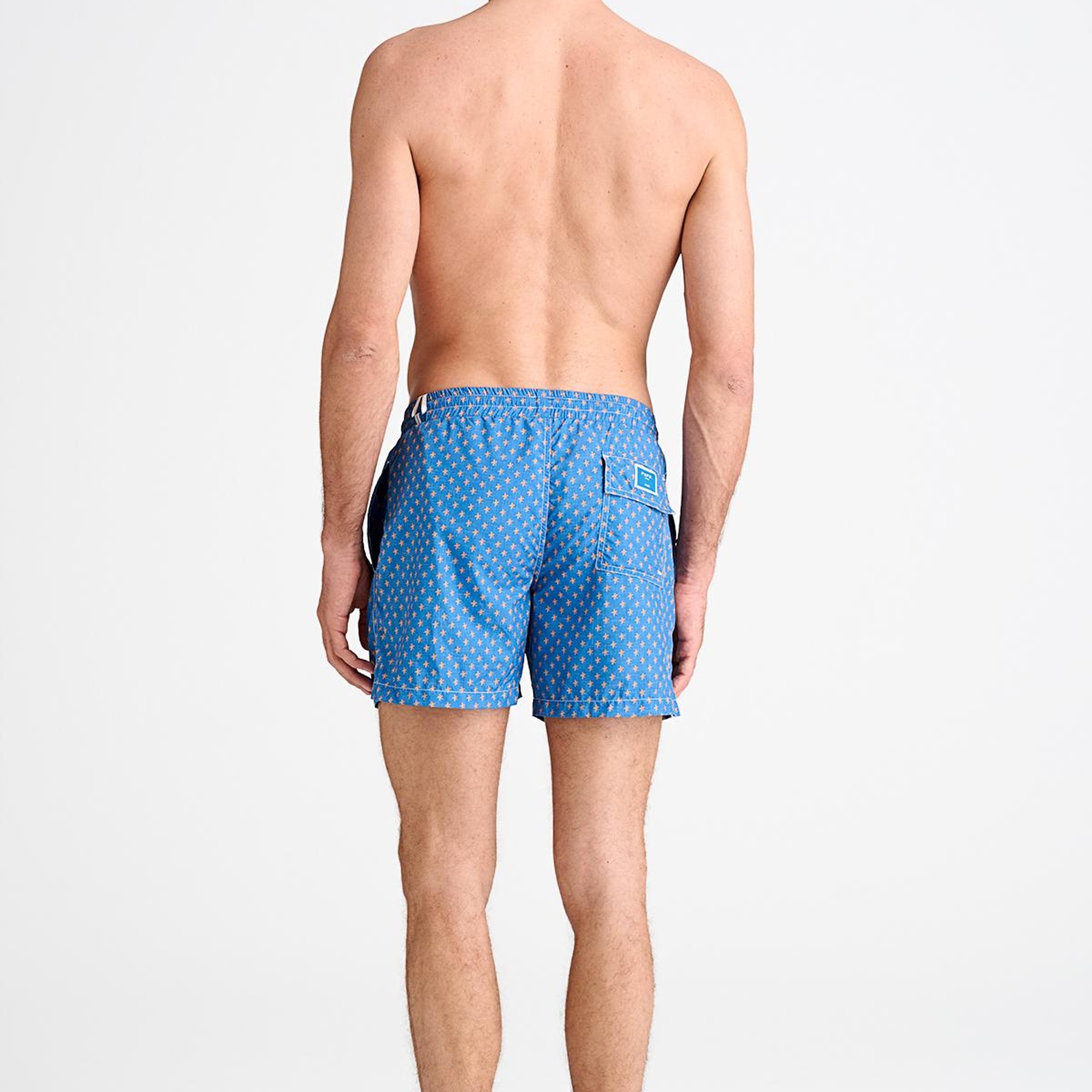 Erkek Turuncu Desenli Mayo Şort