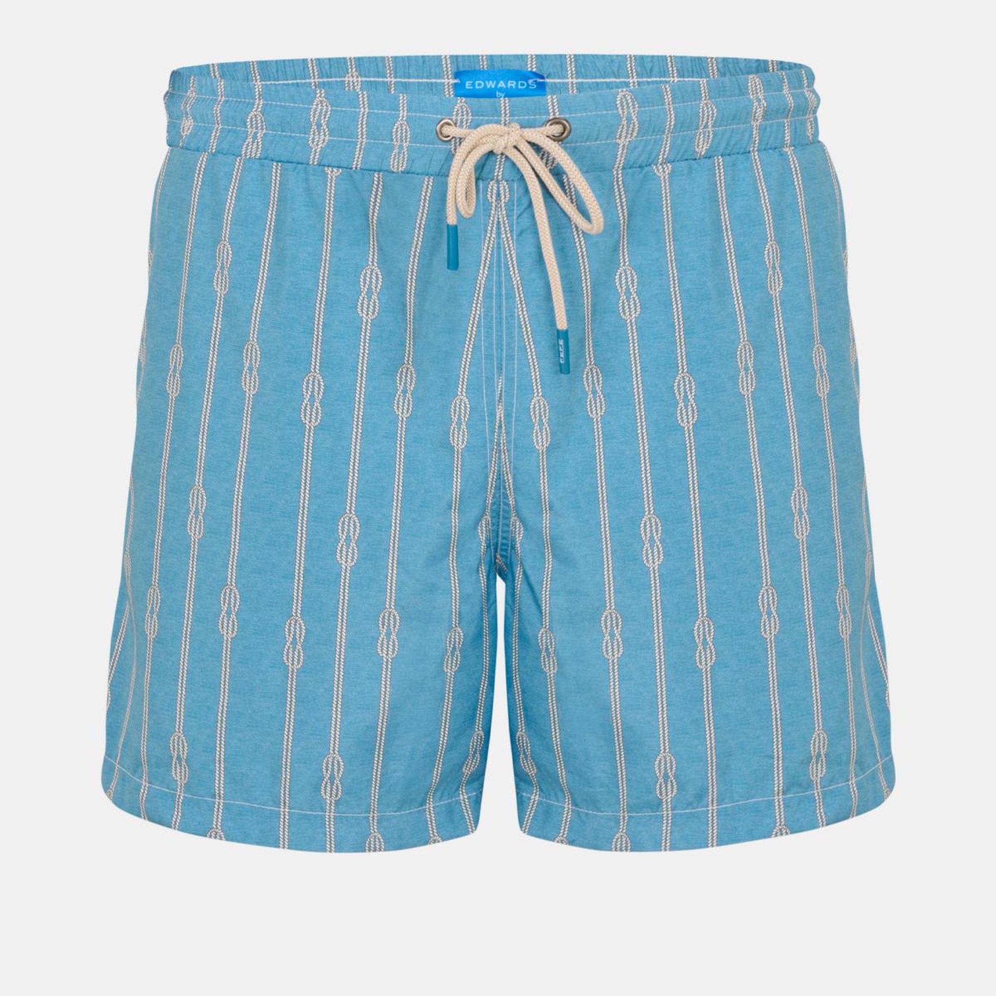 Erkek Mavi Desenli Mayo Şort