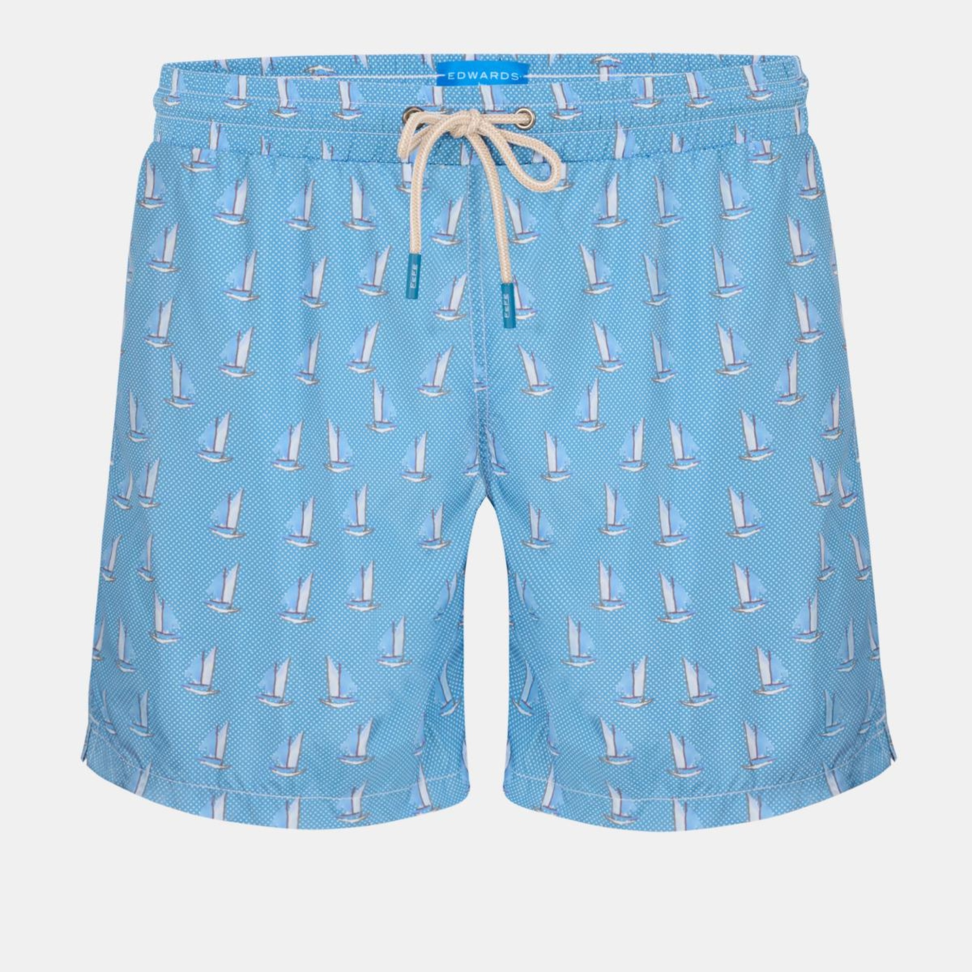 Erkek Mavi Desenli Mayo Şort