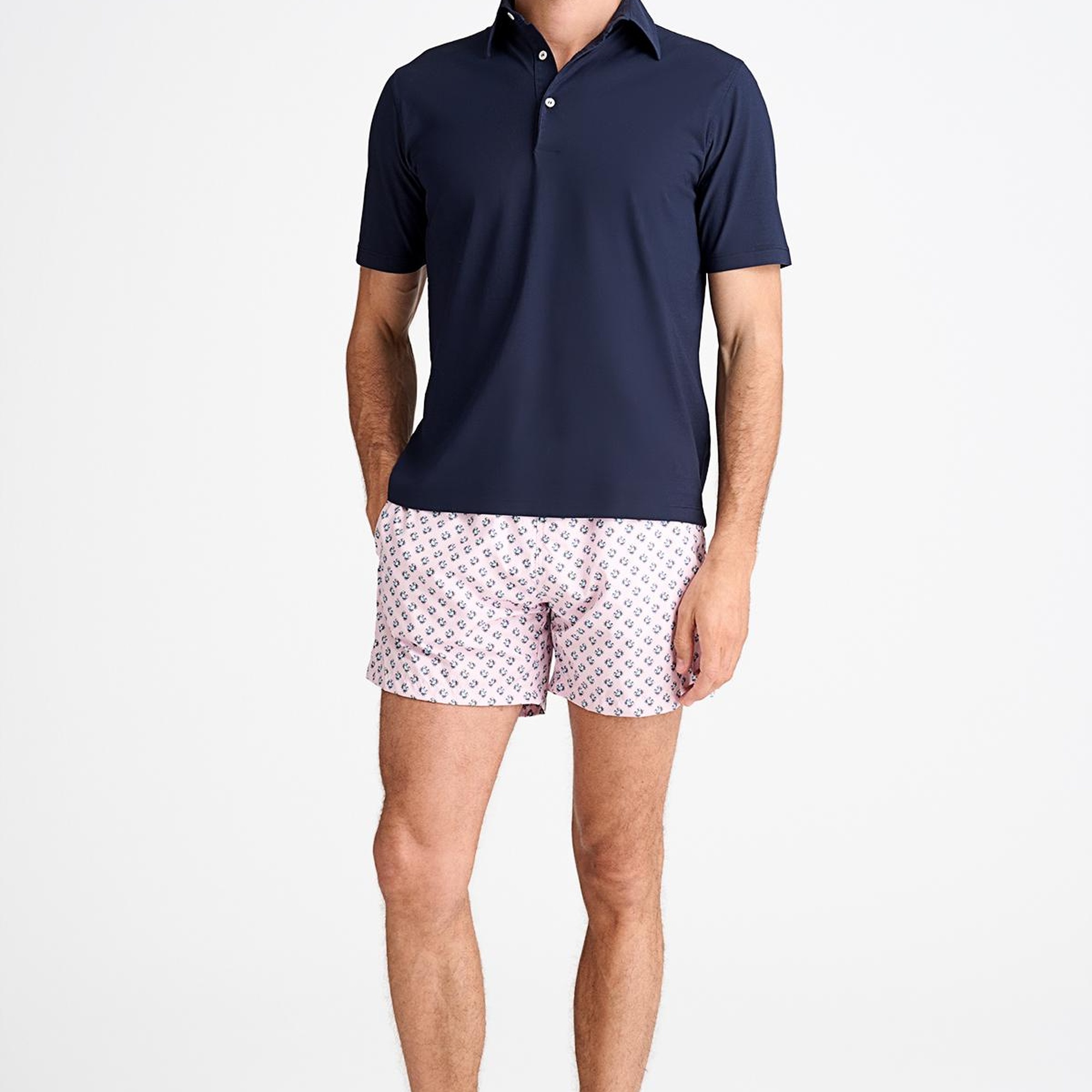 Erkek Pembe Desenli Mayo Şort