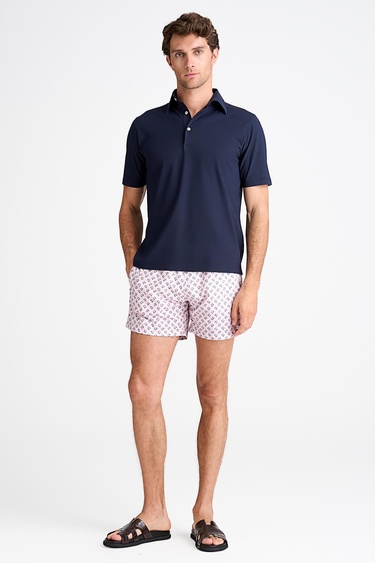  Erkek Pembe Desenli Mayo Şort