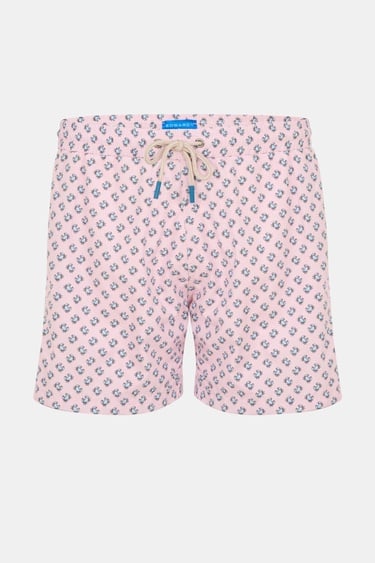  Erkek Pembe Desenli Mayo Şort