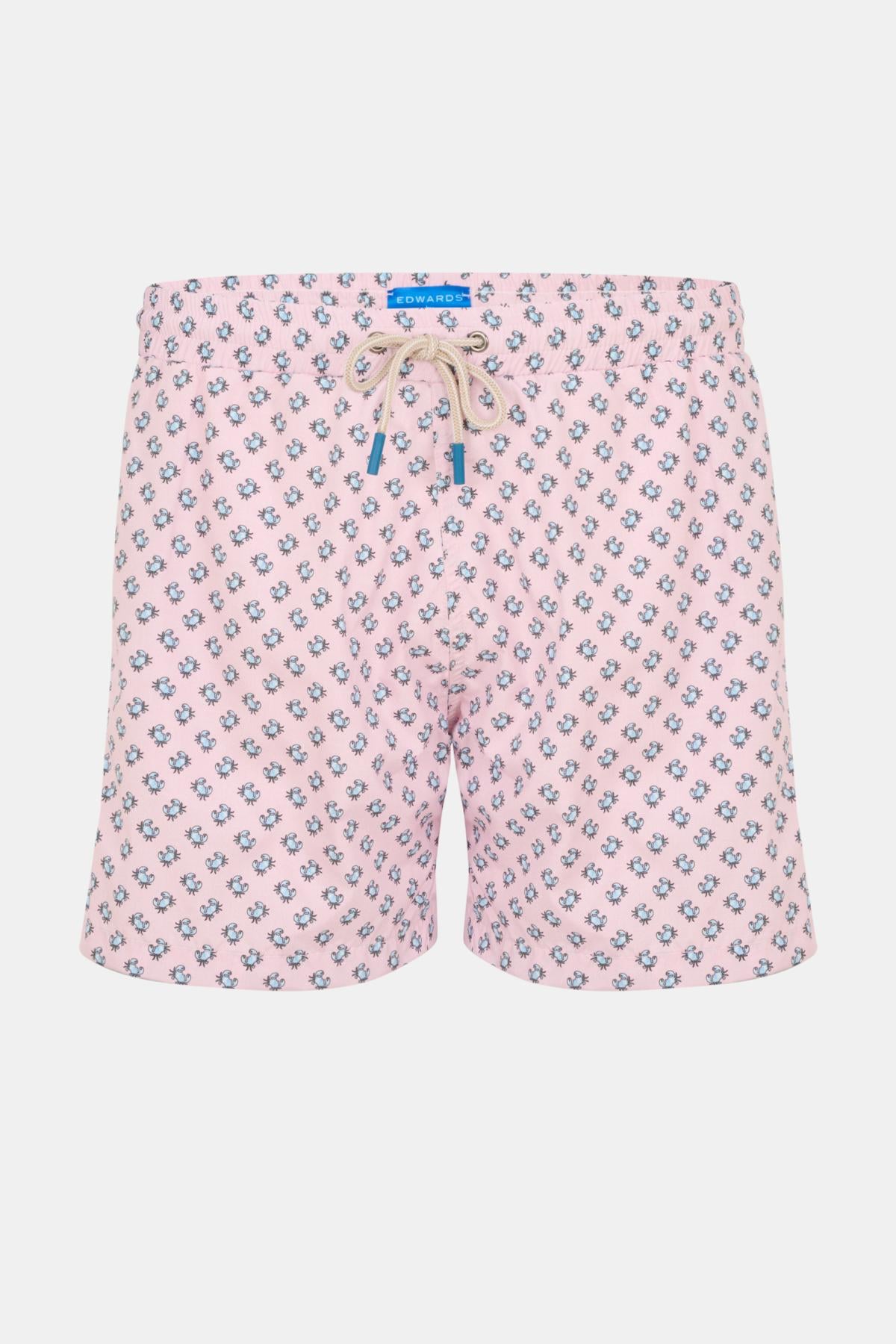  Erkek Pembe Desenli Mayo Şort