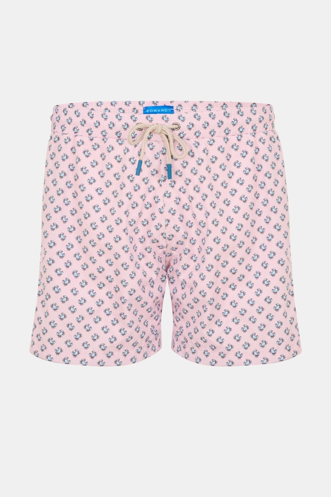  Erkek Pembe Desenli Mayo Şort