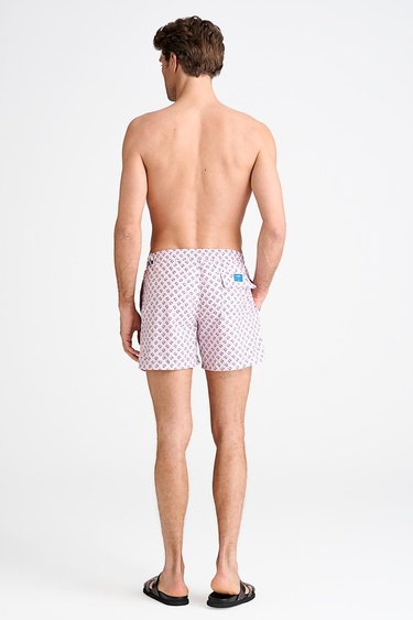  Erkek Pembe Desenli Mayo Şort