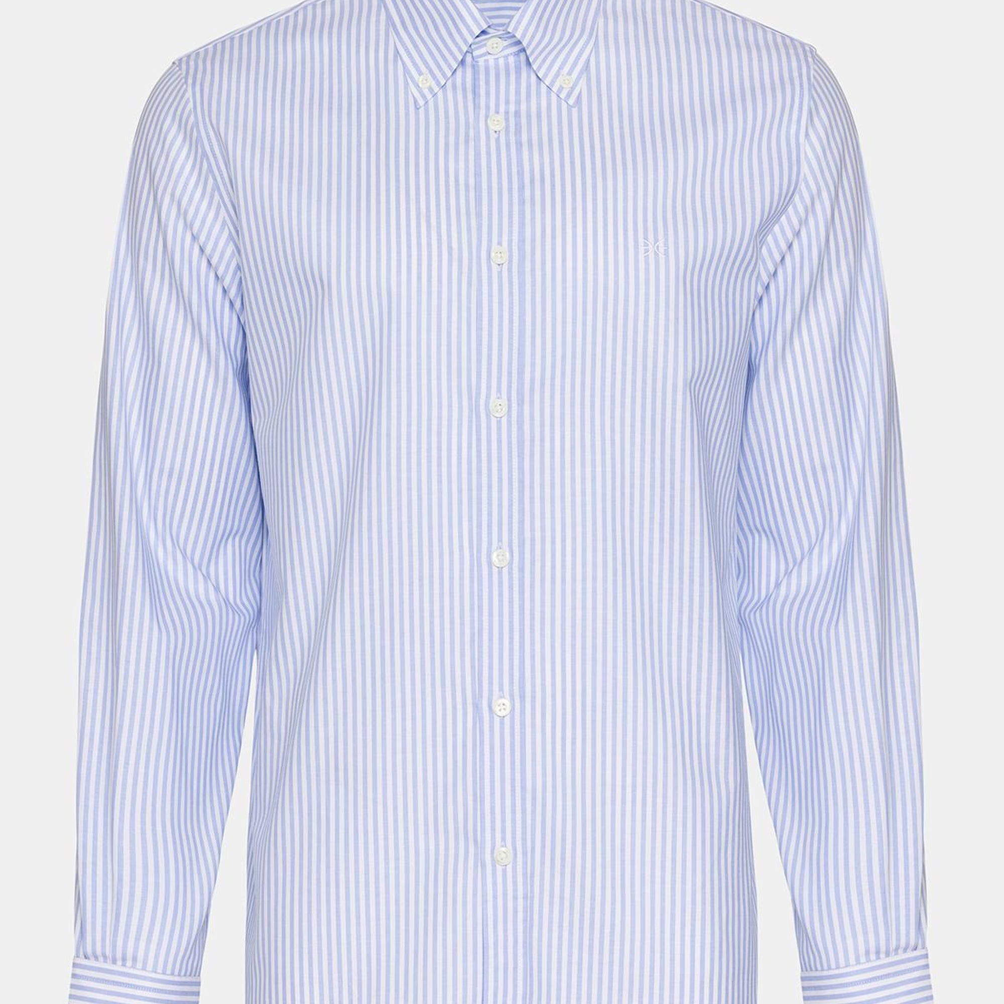 Erkek Açık Mavi Düğmeli Yaka Cooper Fit Oxford Spor Gömlek