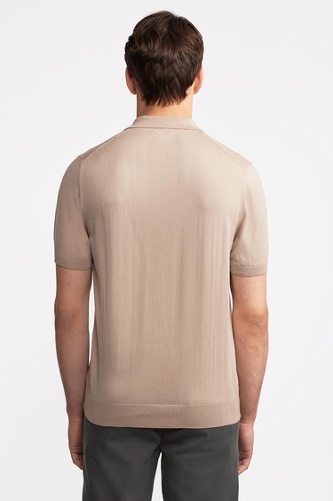  Erkek Bej Polo Yaka Kazak