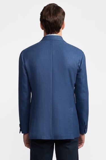  Erkek Delfino Lacivert Keten Ceket
