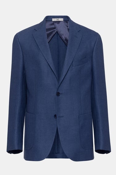  Erkek Delfino Lacivert Keten Ceket