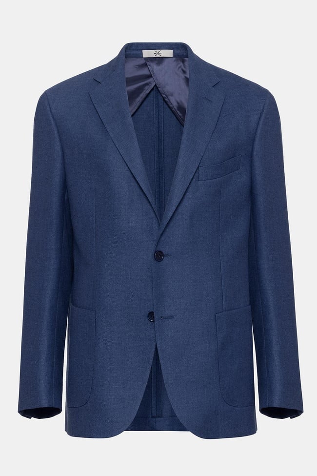  Erkek Delfino Lacivert Keten Ceket