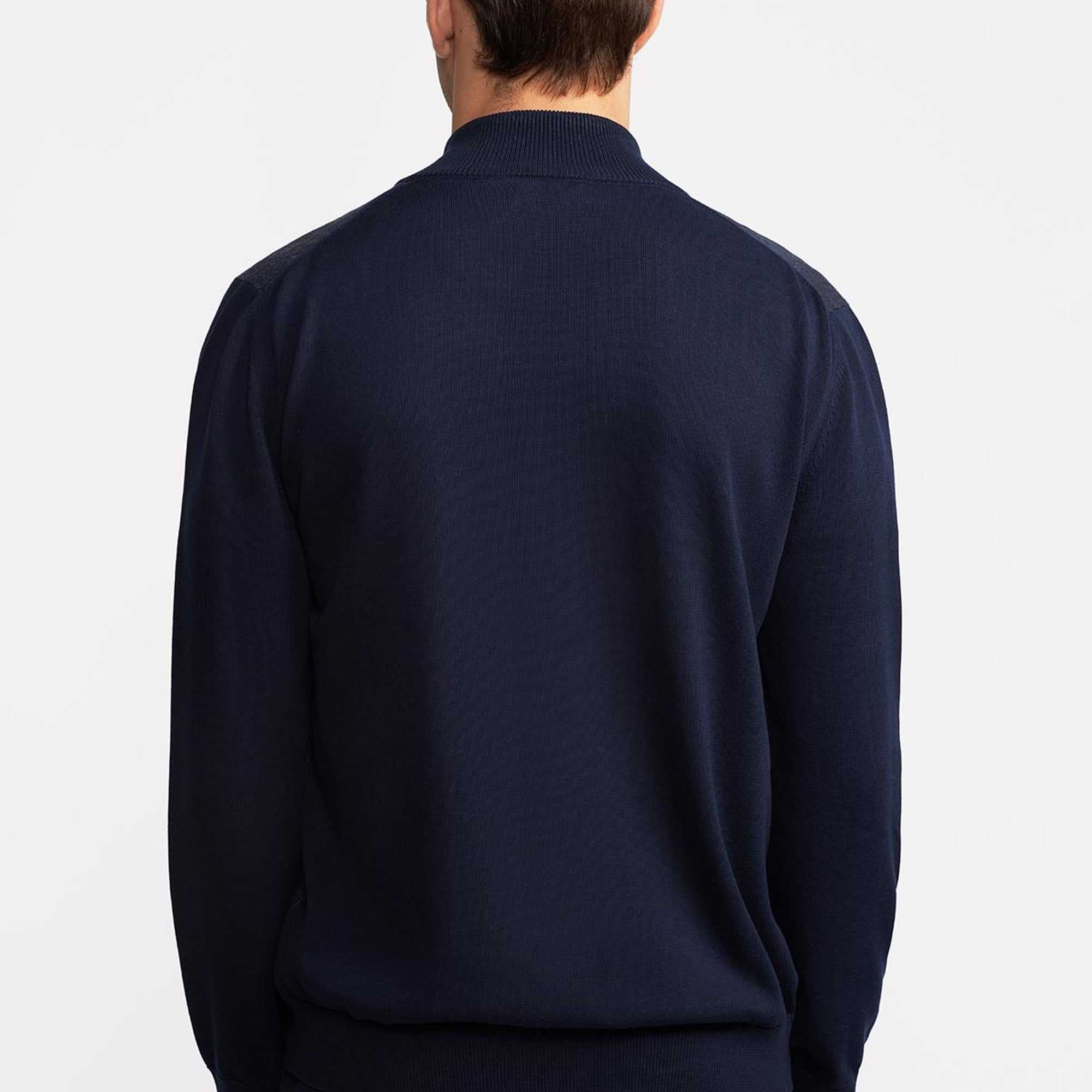 Erkek Lacivert Düğmeli Cep Detaylı Hırka