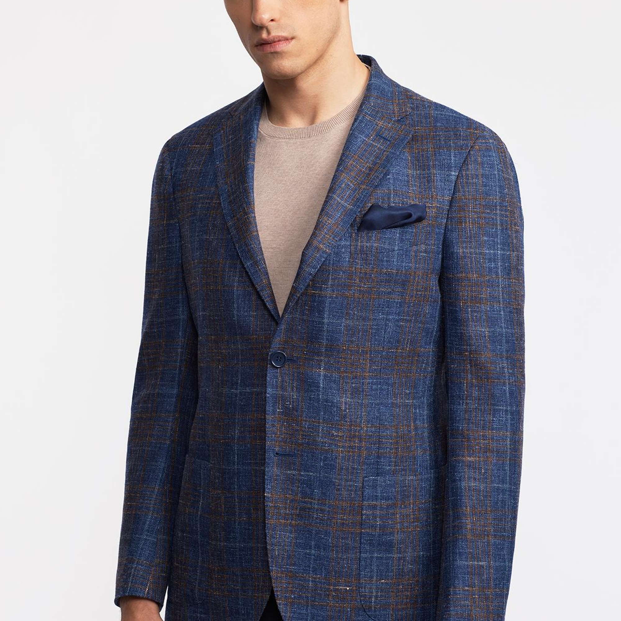 Erkek Delfino Lacivert Yün Ceket