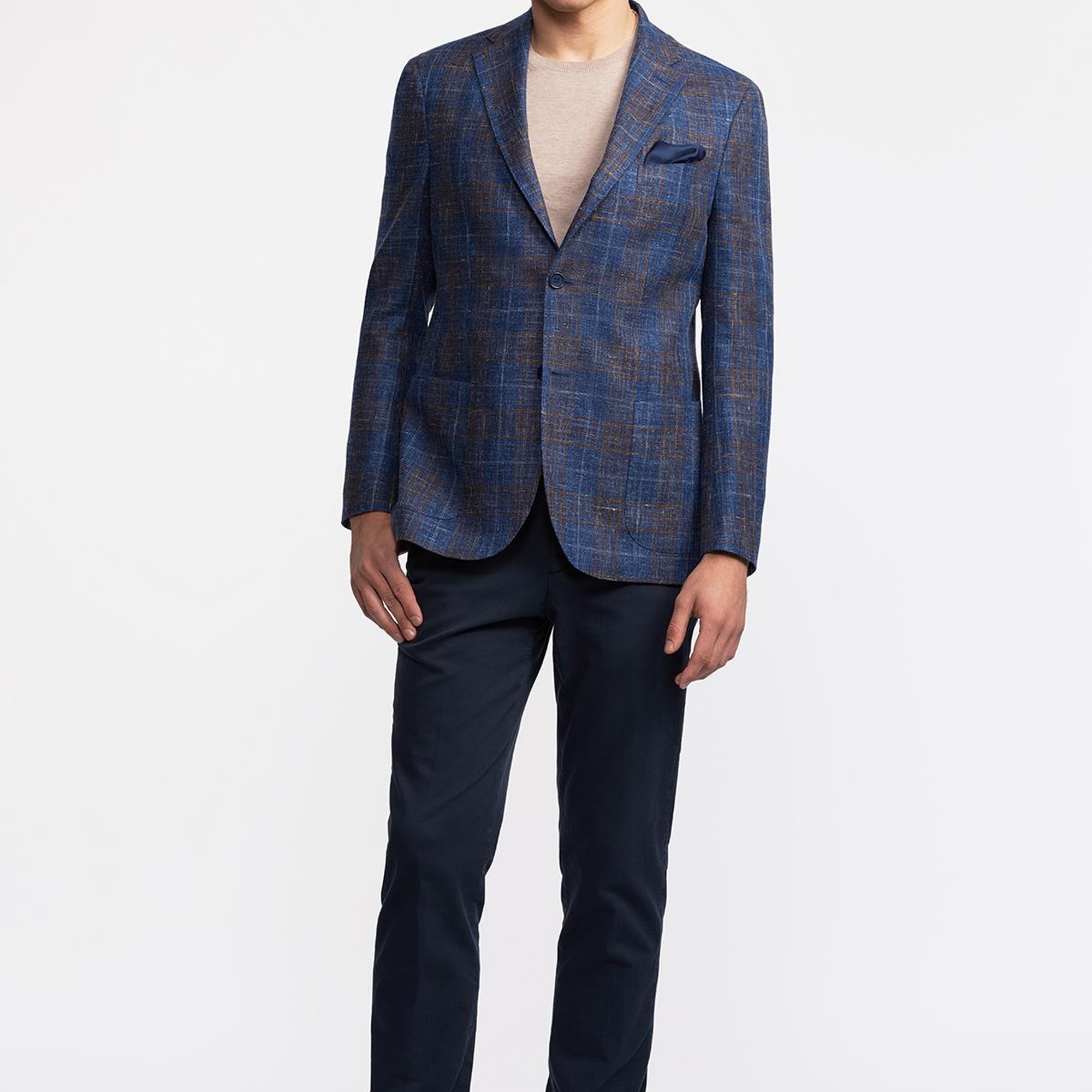 Erkek Delfino Lacivert Yün Ceket