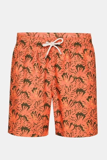  Erkek Pembe Baskılı Mayo Şort