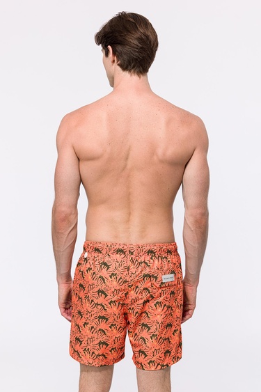  Erkek Pembe Baskılı Mayo Şort