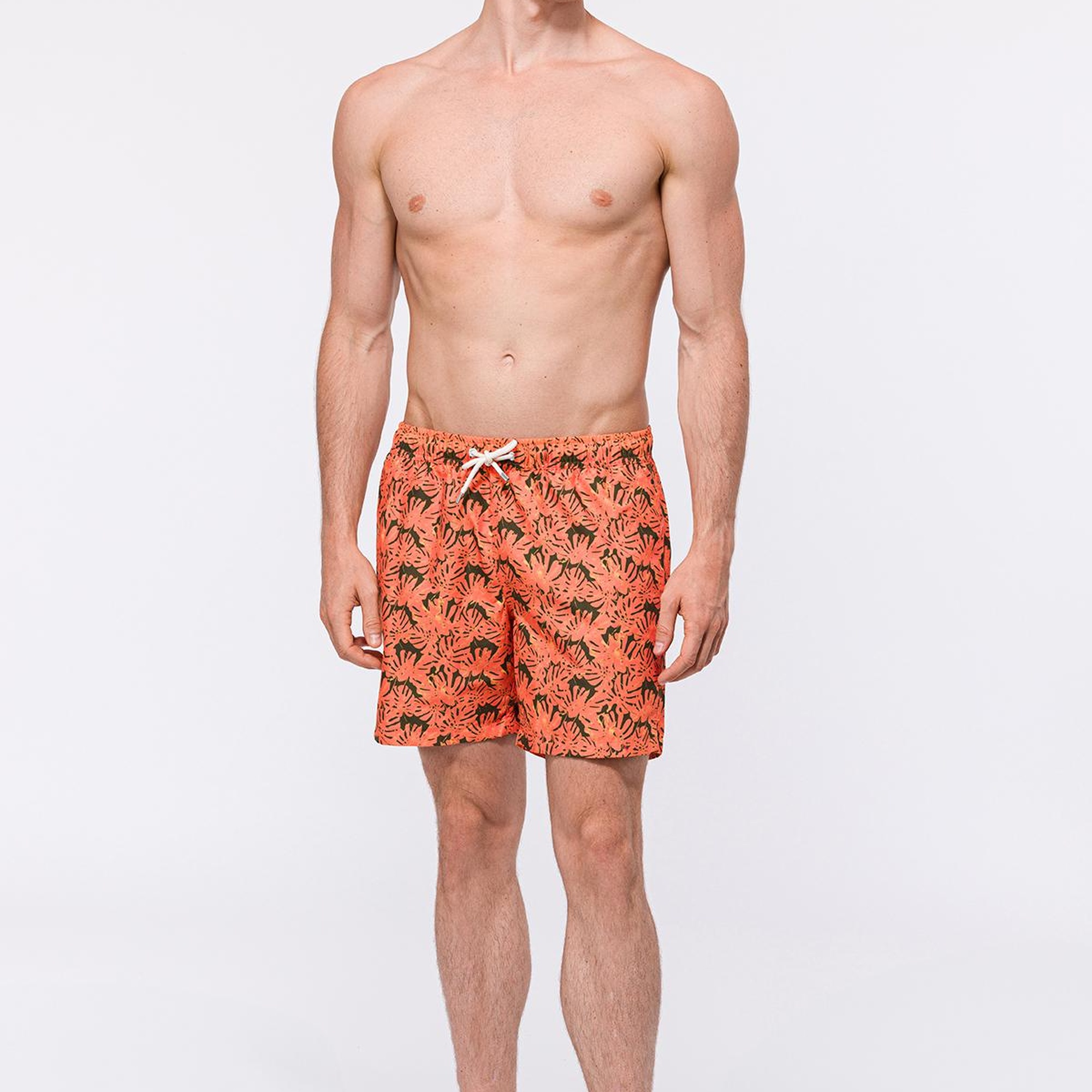 Erkek Pembe Baskılı Mayo Şort