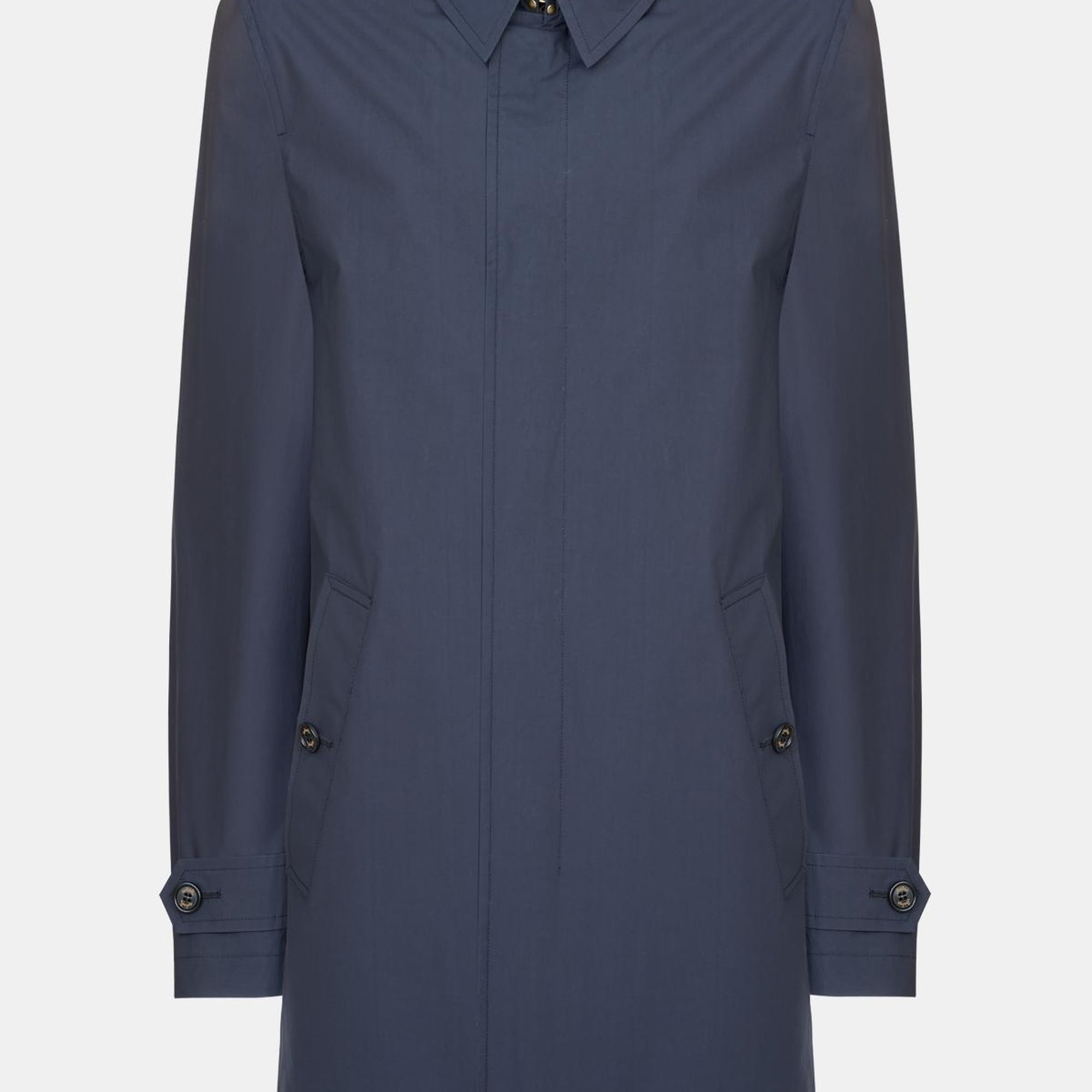 Erkek Lacivert Paraşüt Kumaşlı Trençkot