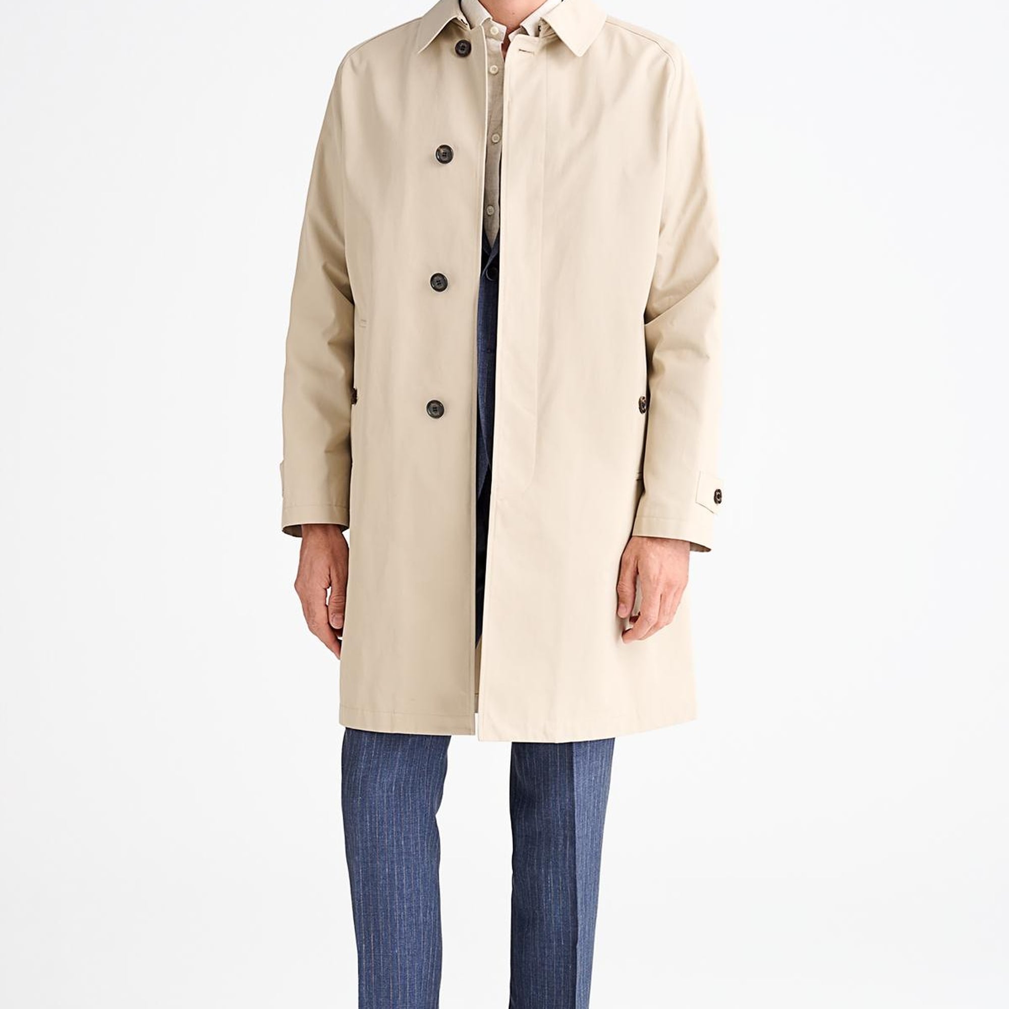 Erkek Bej Reglan Kollu Trençkot