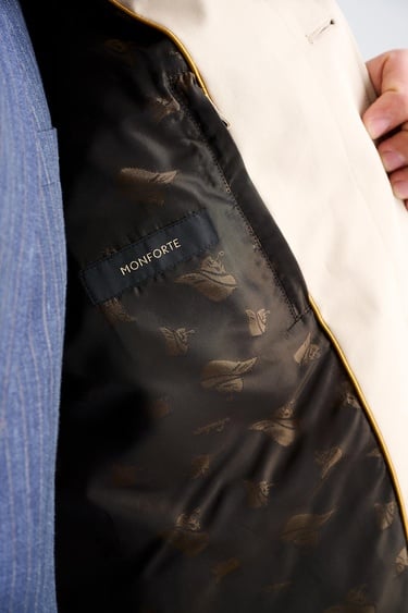  Erkek Bej Reglan Kollu Trençkot