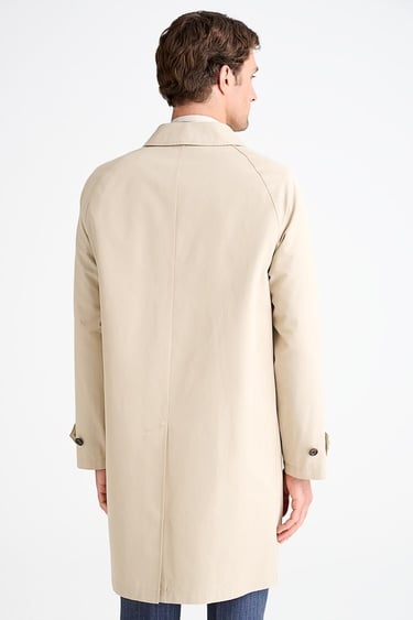  Erkek Bej Reglan Kollu Trençkot