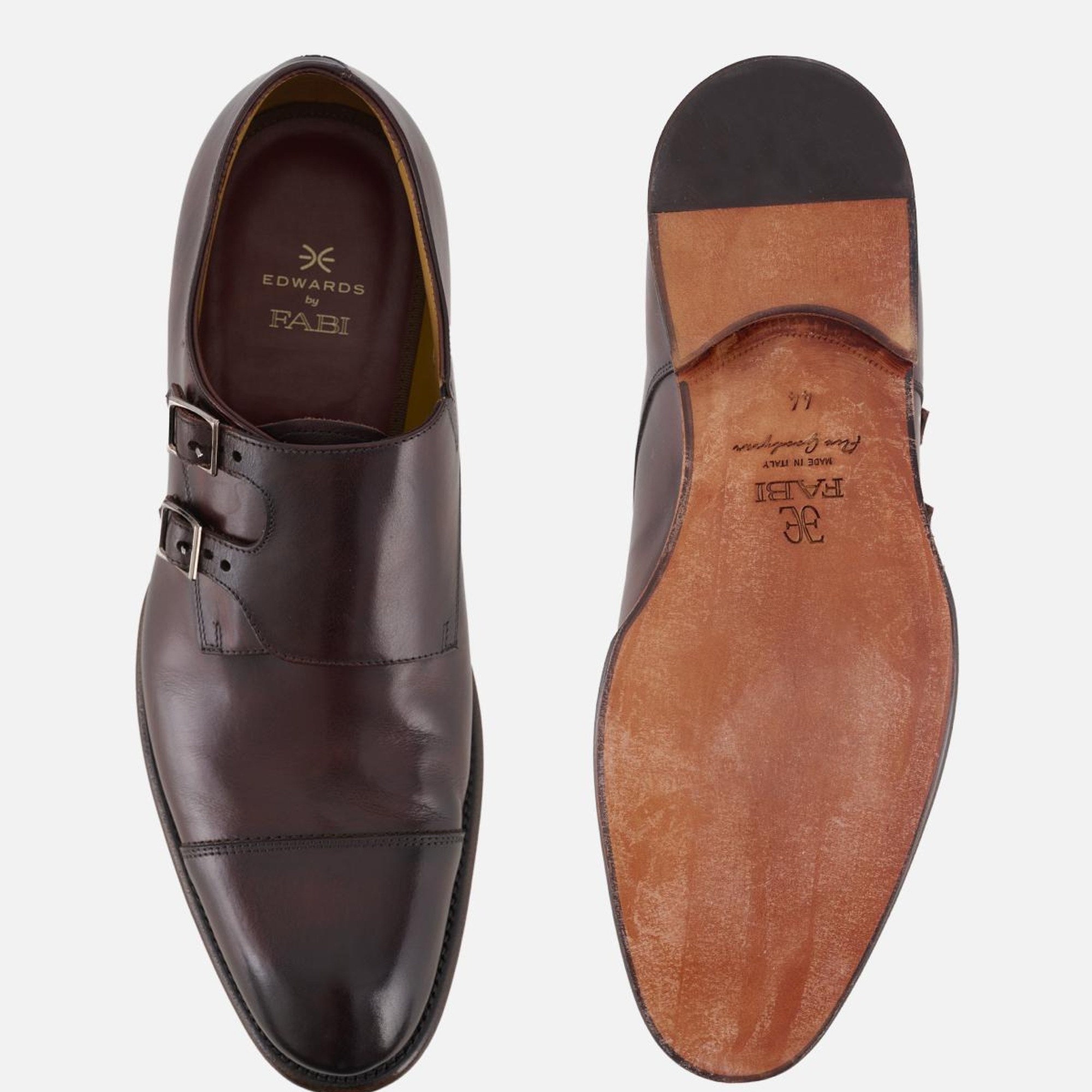 Erkek Kahverengi Deri Tokalı Klasik Ayakkabı