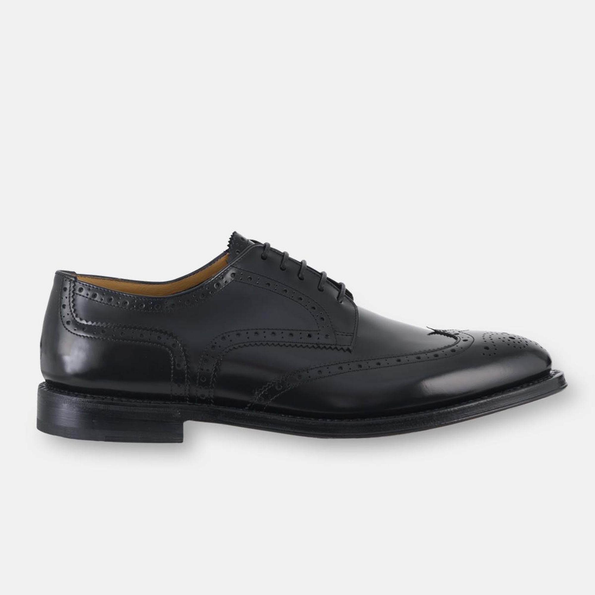 Erkek Siyah Deri Bağcıklı Klasik Ayakkabı