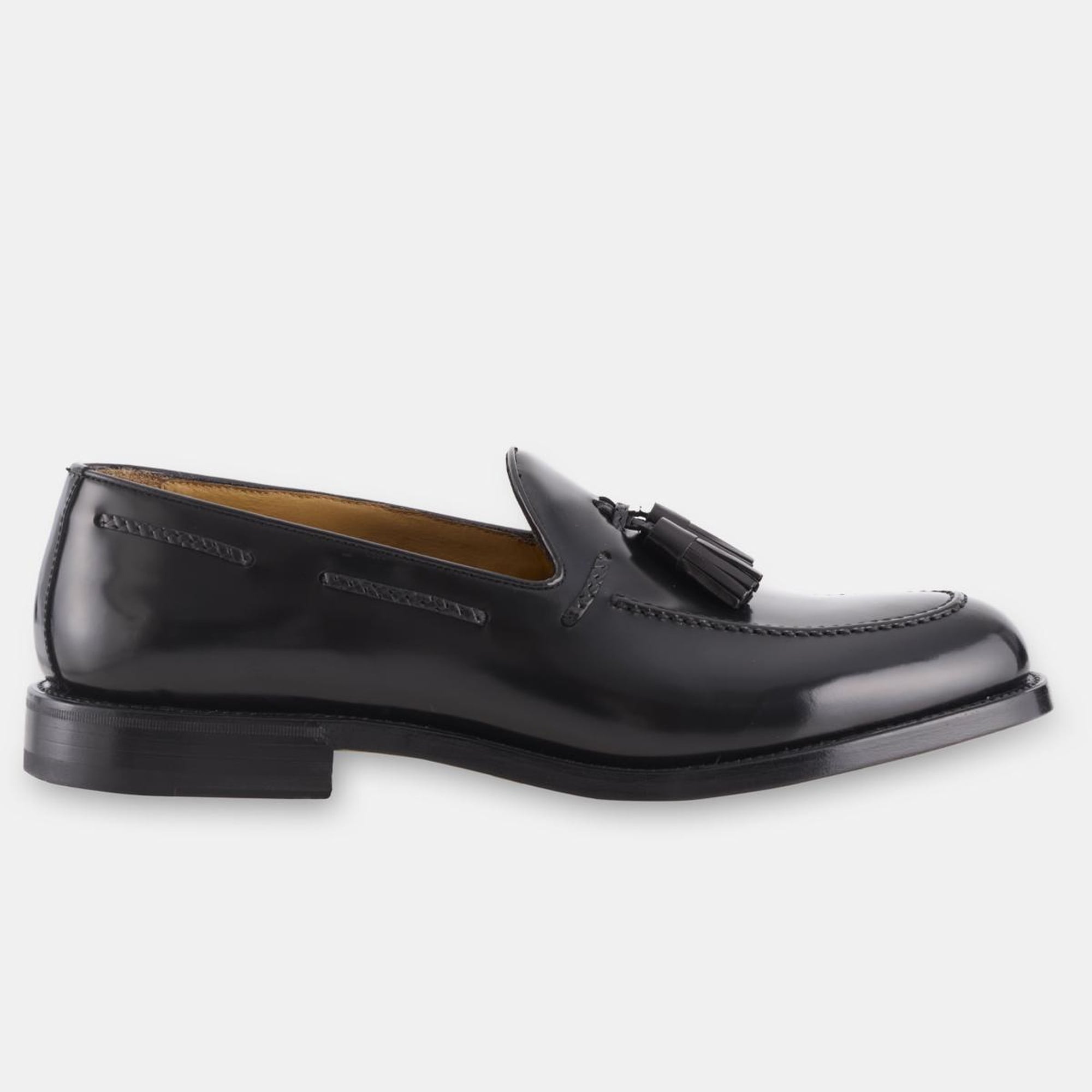 Erkek Siyah Deri Püsküllü Klasik Ayakkabı