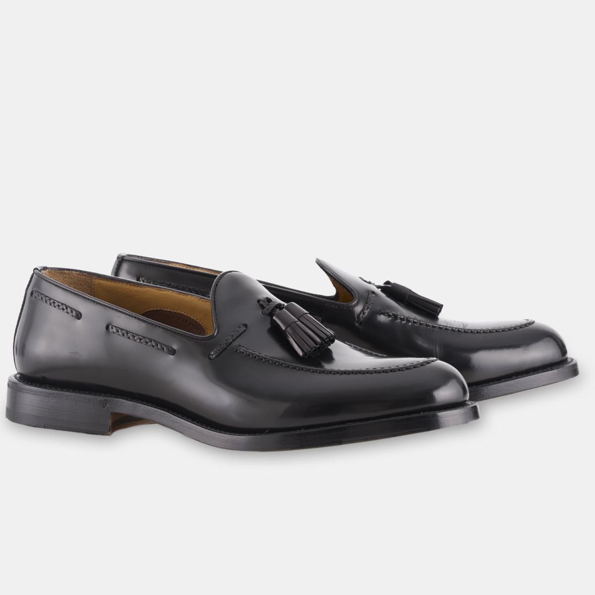 Erkek Siyah Deri Püsküllü Klasik Ayakkabı