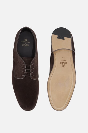  Erkek Kahverengi Deri Bağcıklı Klasik Ayakkabı