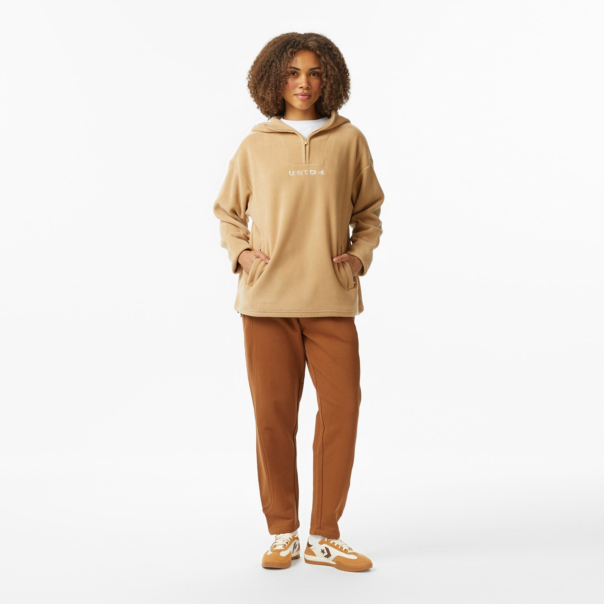 UNITED4 Kadın Kahverengi Hoodie