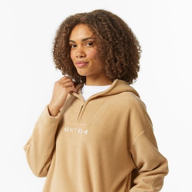  UNITED4 Kadın Kahverengi Hoodie