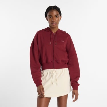  New Balance French Terry  Kadın Bordo Sweatshirt