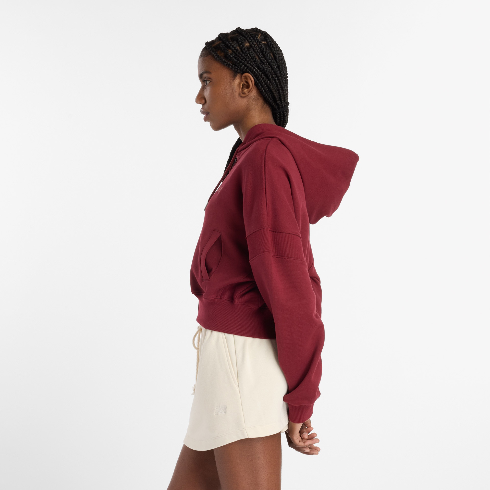 New Balance French Terry  Kadın Bordo Sweatshirt