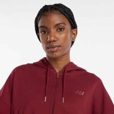  New Balance French Terry  Kadın Bordo Sweatshirt