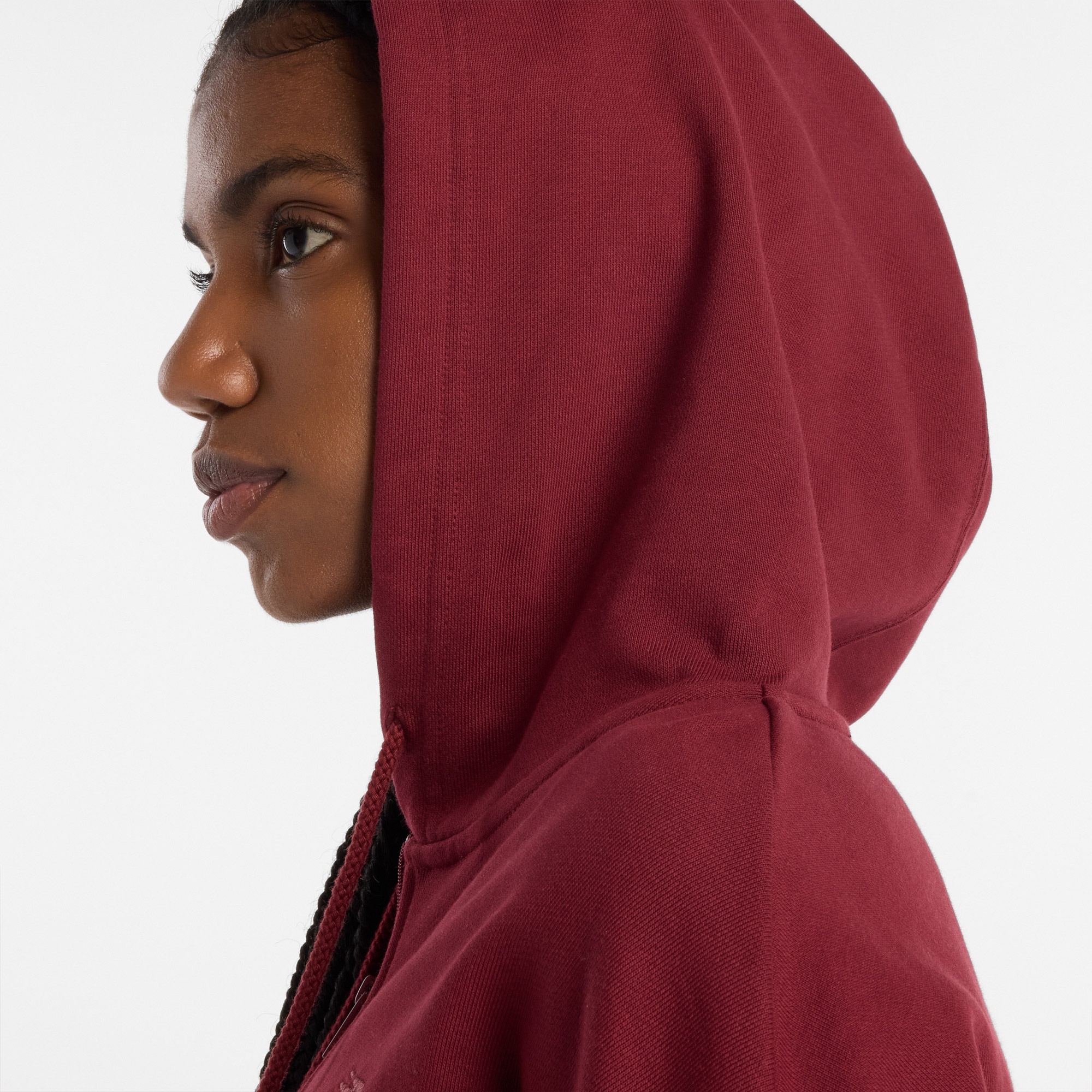 New Balance French Terry  Kadın Bordo Sweatshirt