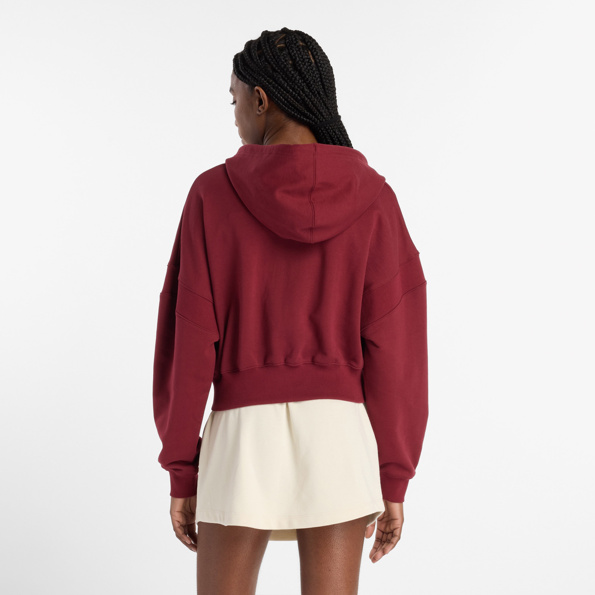 New Balance French Terry  Kadın Bordo Sweatshirt
