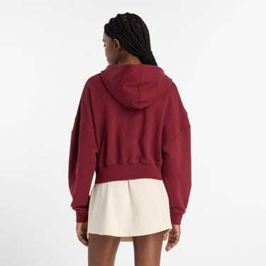  New Balance French Terry  Kadın Bordo Sweatshirt