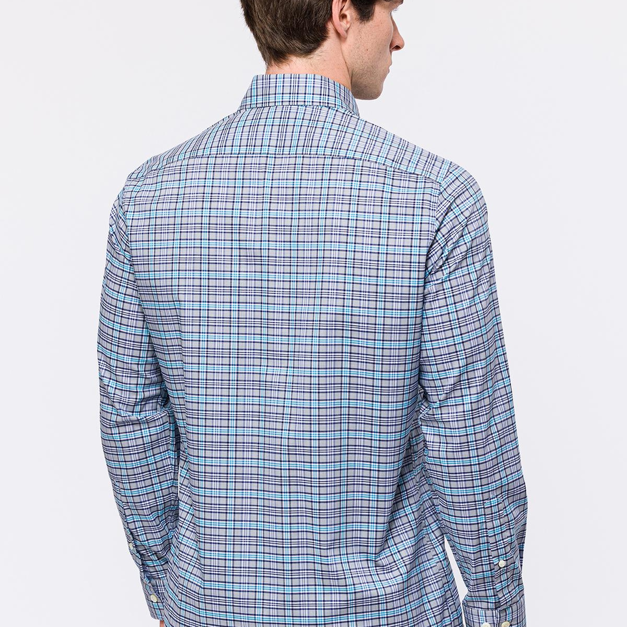 Erkek Turkuaz Cooper Fit Düğmeli Yaka Spor Gömlek