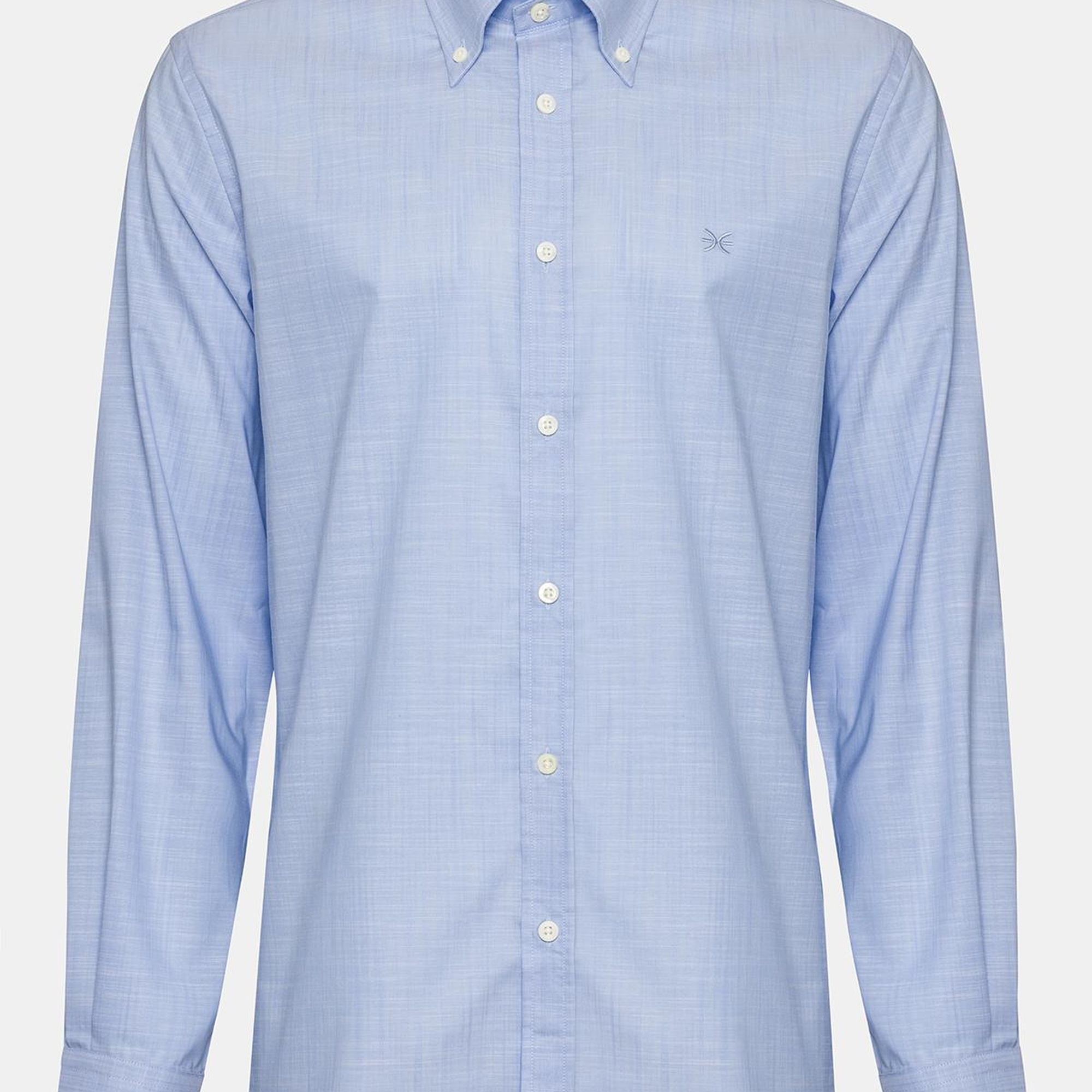 Erkek Açık Mavi Cooper Fit Düğmeli Yaka Spor Gömlek