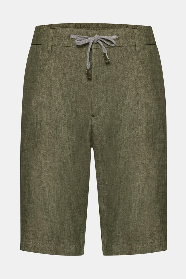  Erkek Haki Keten Chino Şort
