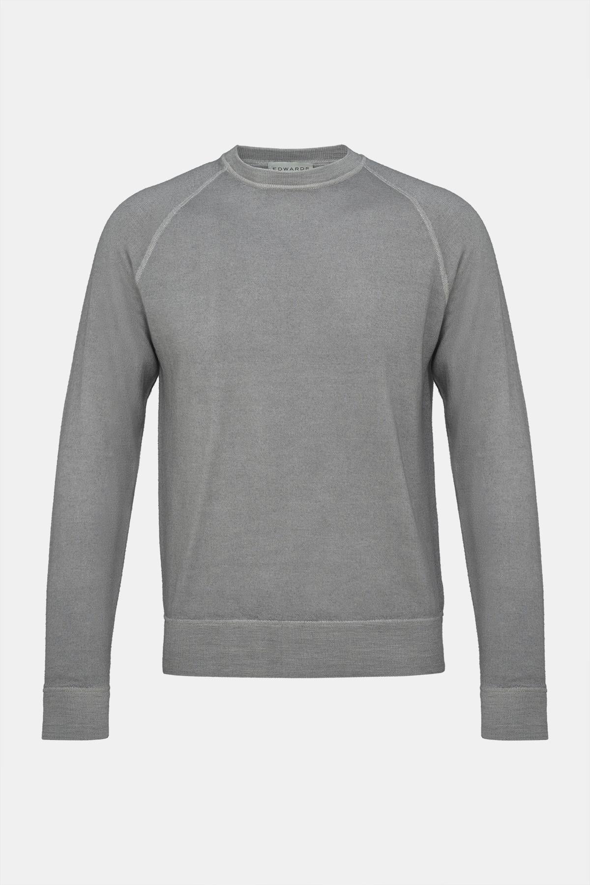  Erkek Açık Yeşil 140's Yün Bisiklet Yaka Kazak