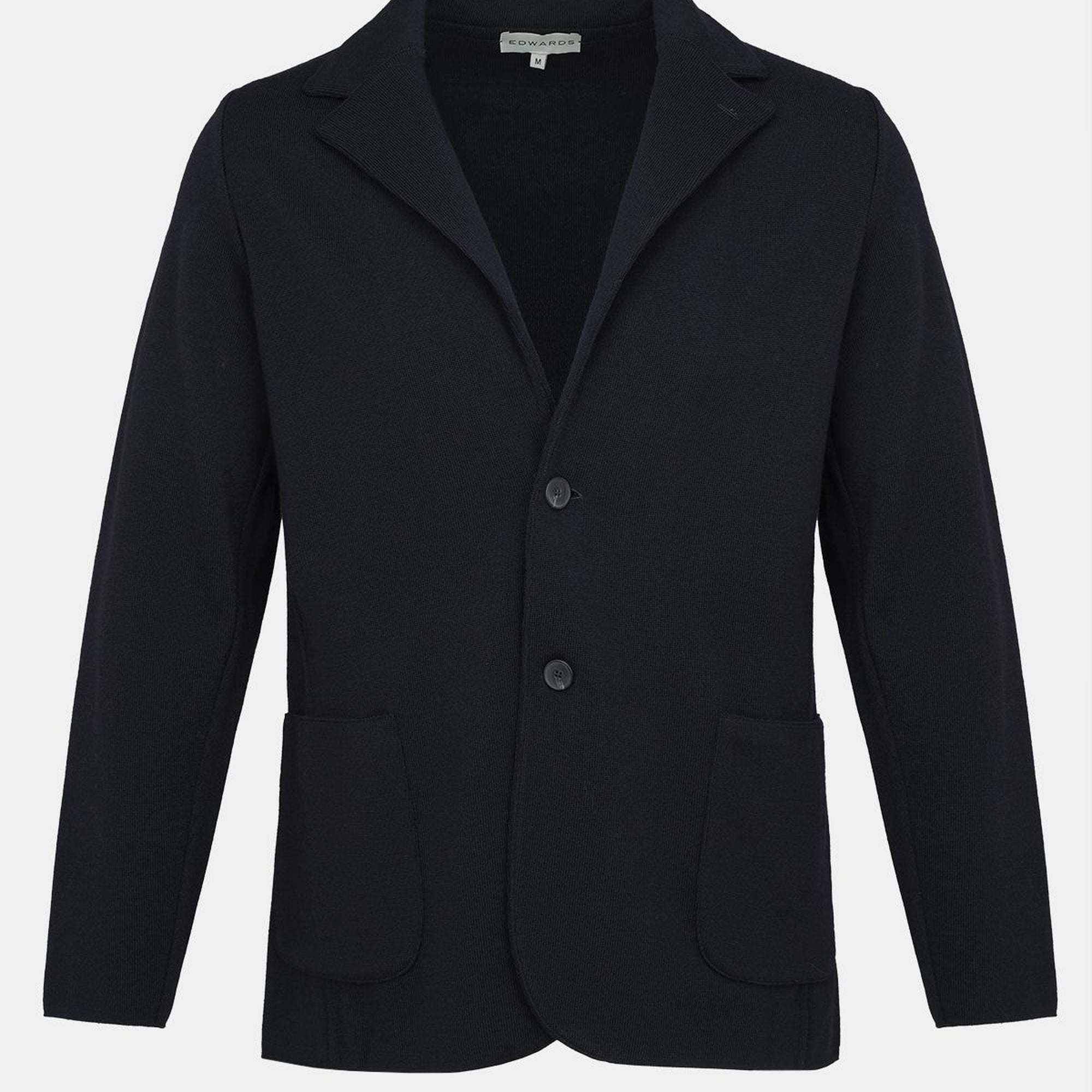 Erkek Lacivert Extrafine Yün Triko Ceket